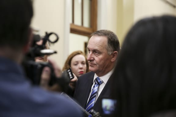 14062016 Photo: RNZ/Rebekah Parsons-King. John Key talks about the effects of the Orlando shooting.