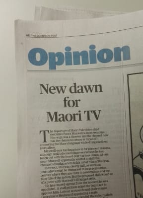 The Dominion Post applauds Paora Maxwell's decision.