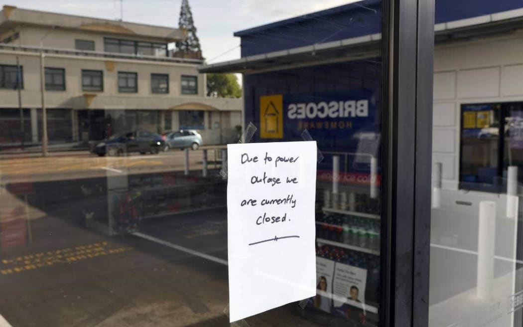 Rebel Sport and Briscoes on Main St are two of the three customers that Marlborough Lines is working to restore power to.