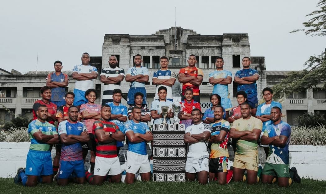 All 20 captain pose for a pic ahead of the fourth leg of Fiji Rugby's Super 7s Series.