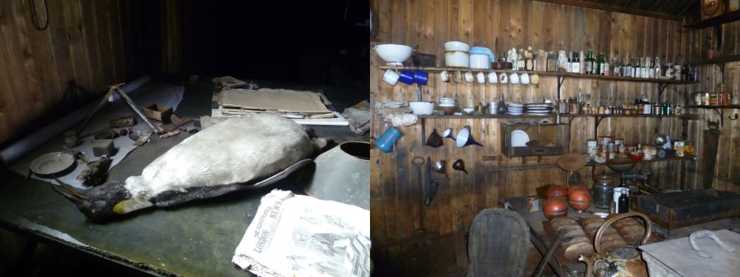 Images from inside Captain Scott's hut at Cape Evans.