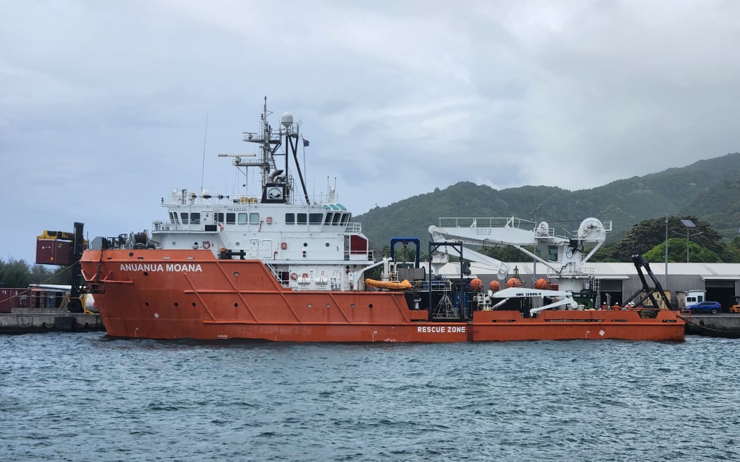 A deep sea mining research vessel in Rarotonga