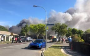 Fire in Halswell, Christchurch.