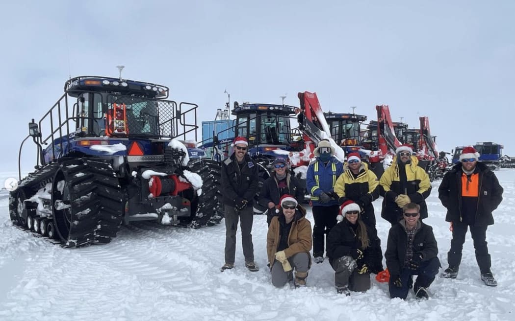 Team members celebrated a very different kind of white Christmas.