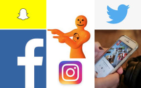 Montage of Social media icons