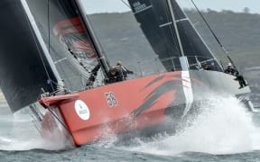 Comanche during the Sydney to Hobart yacht race. 2015.