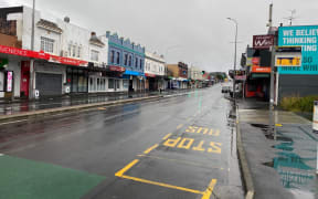 An empty Dominion Road in Auckland