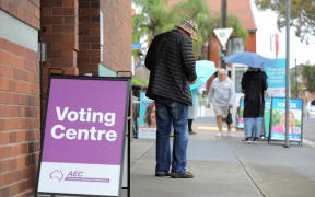 People voting in Australia's 2025 election.