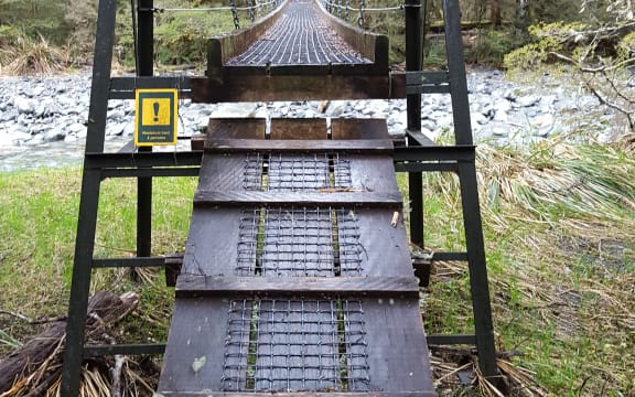 A swing bridge on the Travers Valley Track