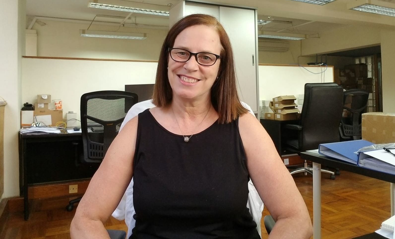 New Zealander Rebecca Kennedy in her Macau office.