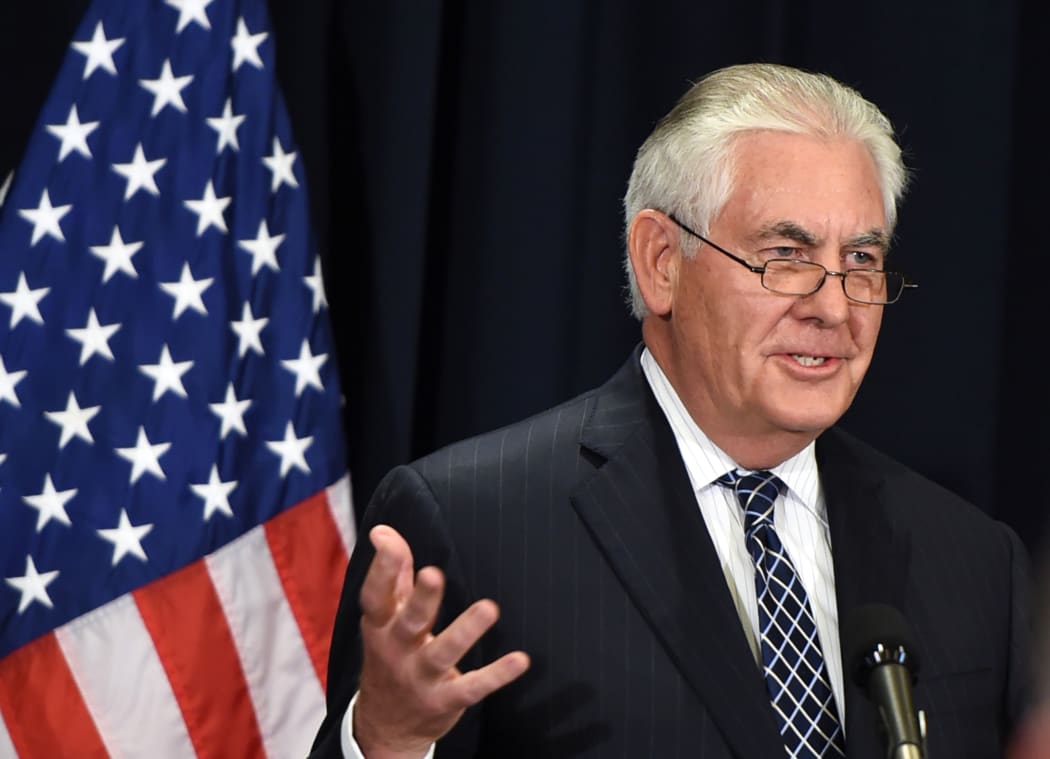 US Secretary of State Rex Tillerson in Saudi Arabia on 20 May 2017.