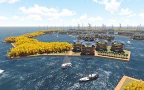 Part of the Seasteading Institute floating island design.