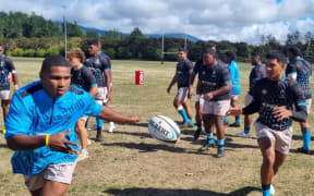 Fiji under 20 players training in Taupō ahead of their match against the Hurricanes under 20.
