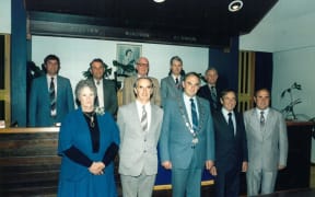 Barry Keys, front row centre, with Carterton Borough Council.