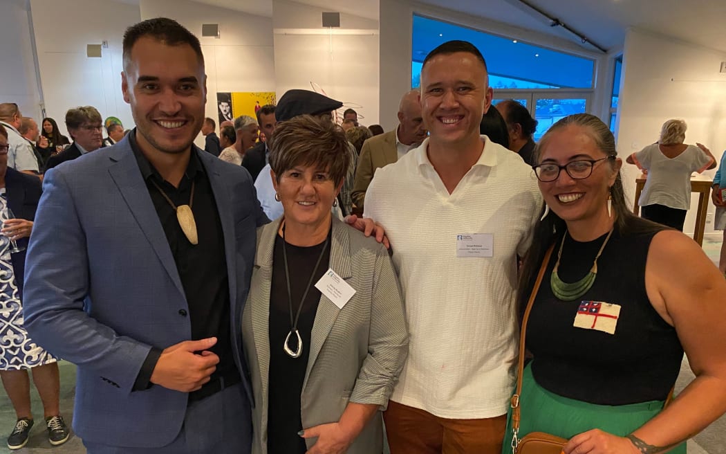 After the State of the Far North presentation in Kerikeri (from left) Far North Mayor Moko Tepania, Deputy Mayor Chicky Rudkin, councillor Tāmati Rākena and Northland Green MP Hūhana Lyndon