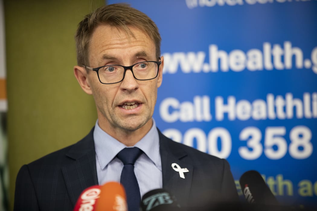 Dr Ashley Bloomfield, Director General of Health, addresses media about the NZ Covid-19 cases