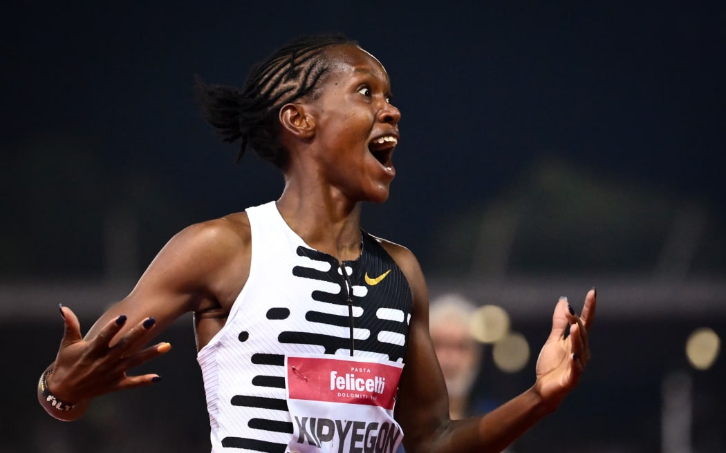 Faith Kipyegon

June 2, 2023 Florence, Italy - sport, athletic - Golden Gala Pietro Mennea 2023 1500 m Woman - Ridolfi Stadium. In the pic: Faith Kipyegon