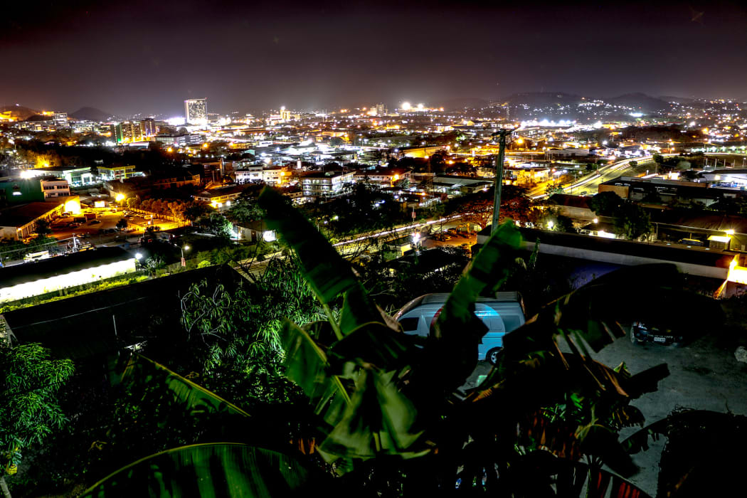 Port Moresby in PNG at night