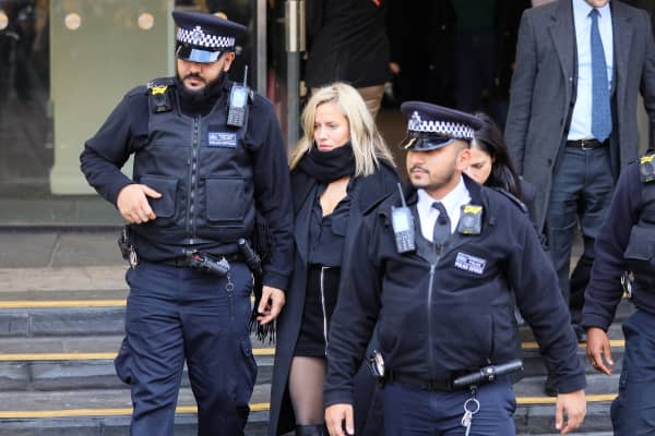 LONDON, ENGLAND - DECEMBER 23: Caroline Flack seen at Highbury Corner Magistrates Court, on December 23, 2019 in London, England. The Love Island host was in court after being charged with assault by beating following an argument with boyfriend Lewis Burton. (Photo by Mark R. Milan/GC Images)