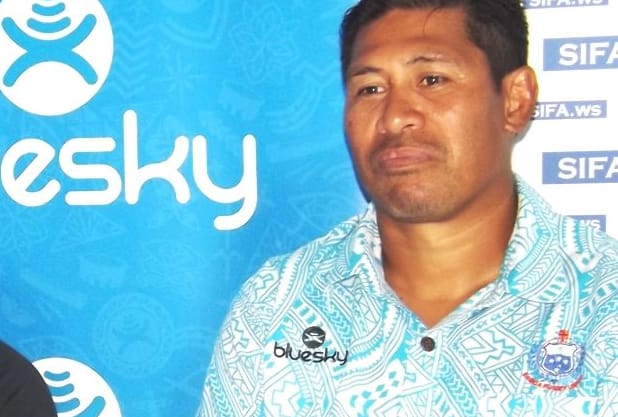 Georgia coach Milton Haig and his Samoan counterpart Namulau'ulu Alama Ieremia.