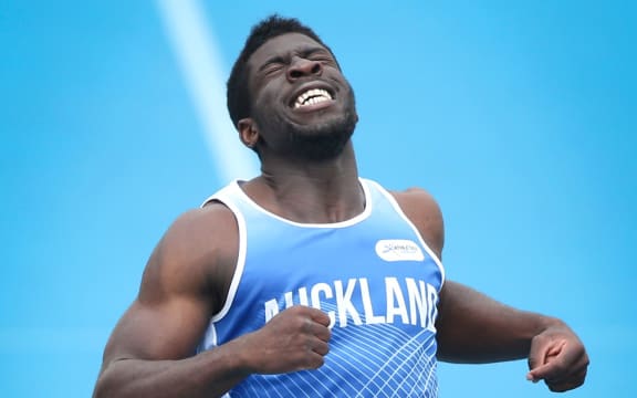 Edward Osei-Nketia wins the Men's National 200m Final. 2020.