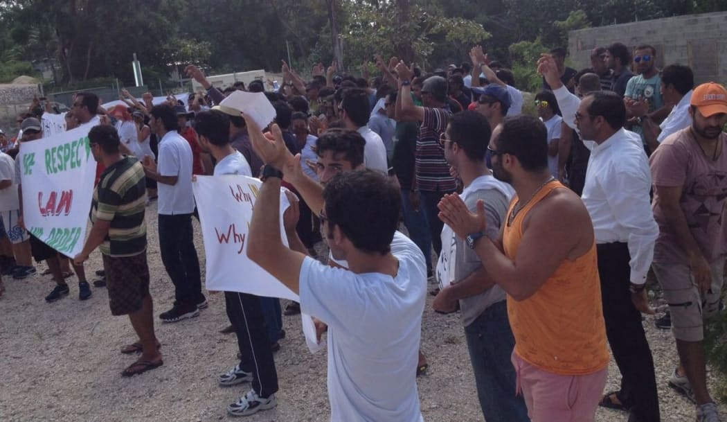 Refugees protest on Nauru