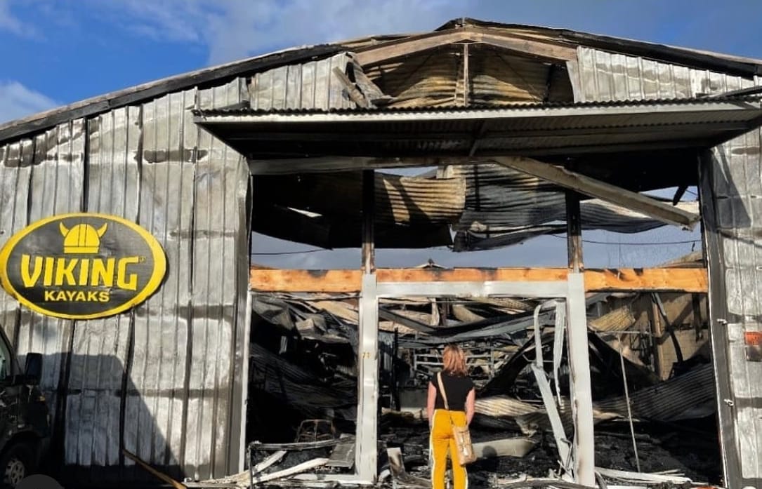 A fire has gutted Matamata's Viking Kayaks