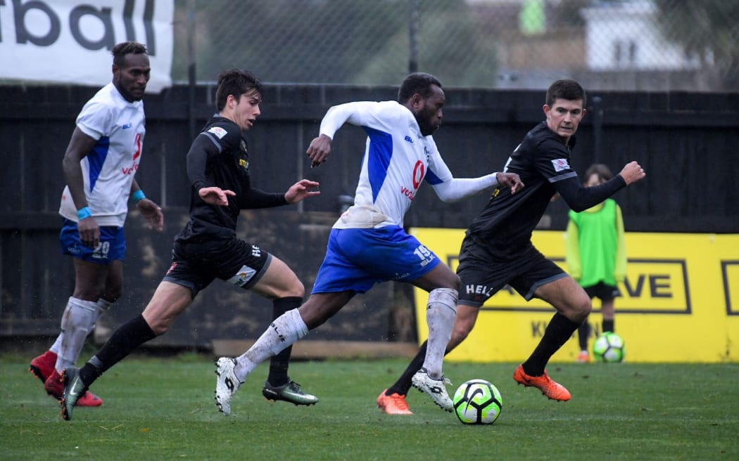 Lautoka's Benjamin Totori remains a threat in front of goal.