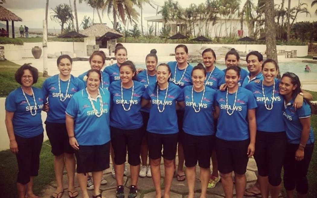 The Samoan netball team in Fiji for the Oceania Tri Series.