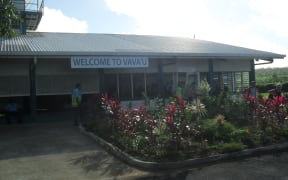 Sign at Vava'u airport in Tonga