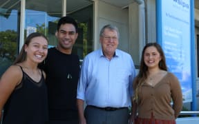 Participants in Tuia, from left to right: Sirtori Eade, Cassidy Temese, Jim Mylchreest, Sophia Wairoa Harrison. Photo / Waipa District Council