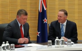 King Abdullah II of Jordan meets with Prime Minister John Key at Parliament.