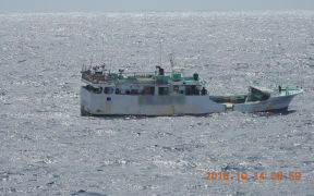 One of the vessels inspected by NZDF fisheries patrols near Samoa and Tokelau