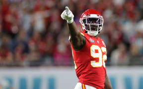 Tanoh Kpassagnon of the Kansas City Chiefs during the Super Bowl LIV