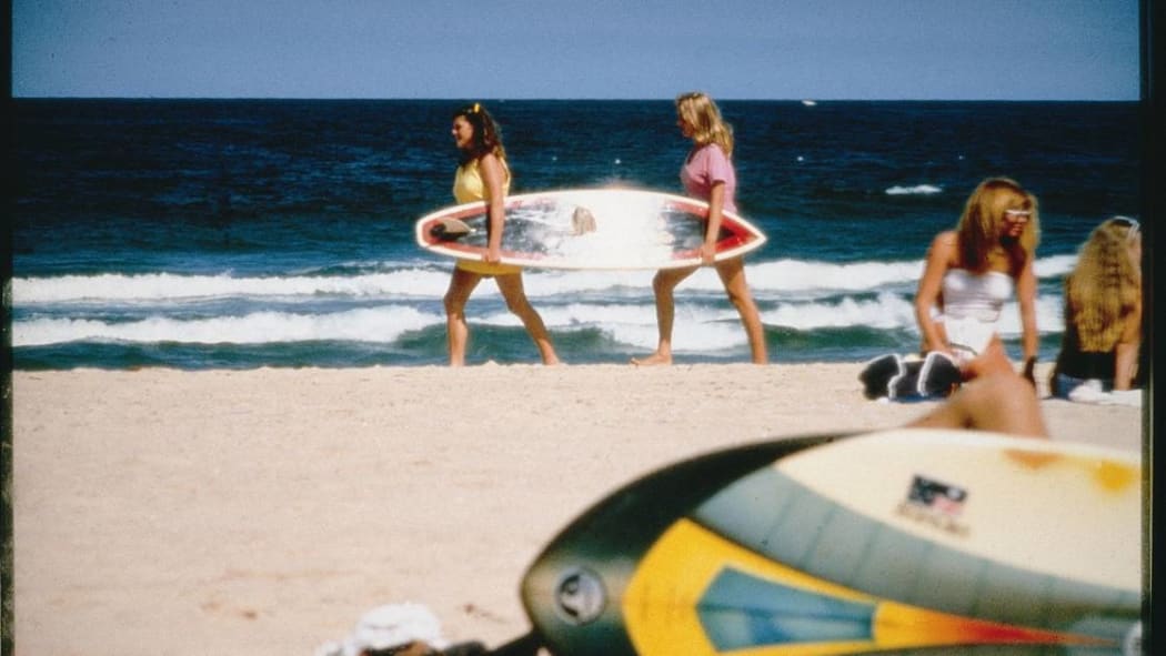 Nell Schofield and Jad Capelja in a scene from Puberty Blues