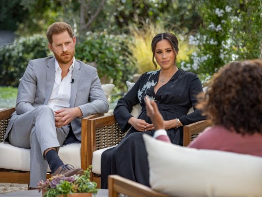 Price Harry and Meghan in conversation with Oprah Winfrey.