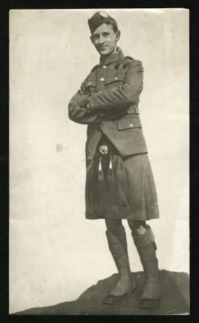 William Manson in uniform of London Scottish Regiment