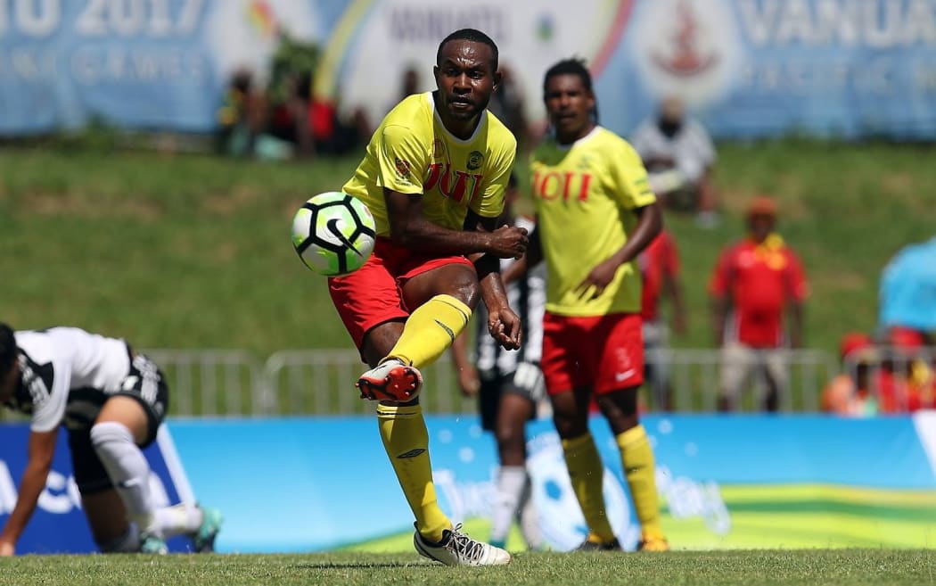 Troy Gunemba during Lae City's 7-2 win over Tupapa.