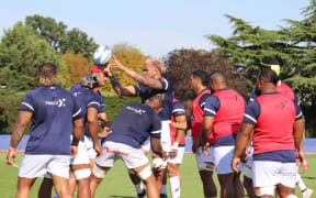'Ikale Tahi players in training ahead of the game against Ireland this weekend