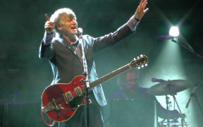 Neil Finn performing at Auckland Town Hall