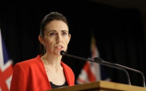 Prime Minister Jacinda Adern at this morning's press conference