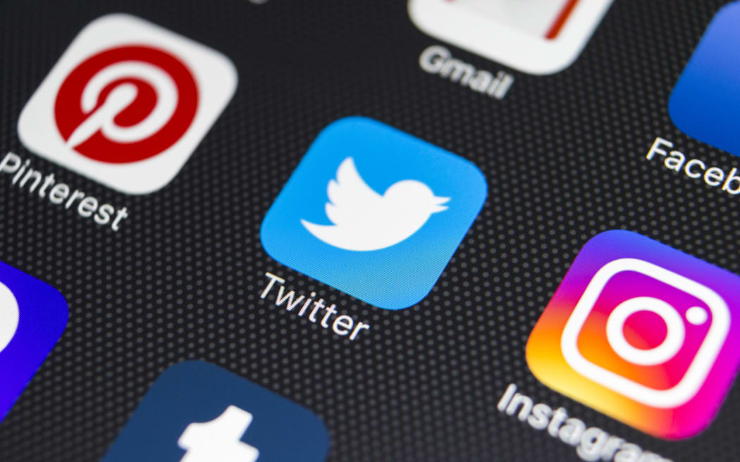 Sankt-Petersburg, Russia, January 24, 2018: Twitter application icon on Apple iPhone 8 smartphone screen close-up. Twitter app icon. Twitter is an online social networking and microblogging service .