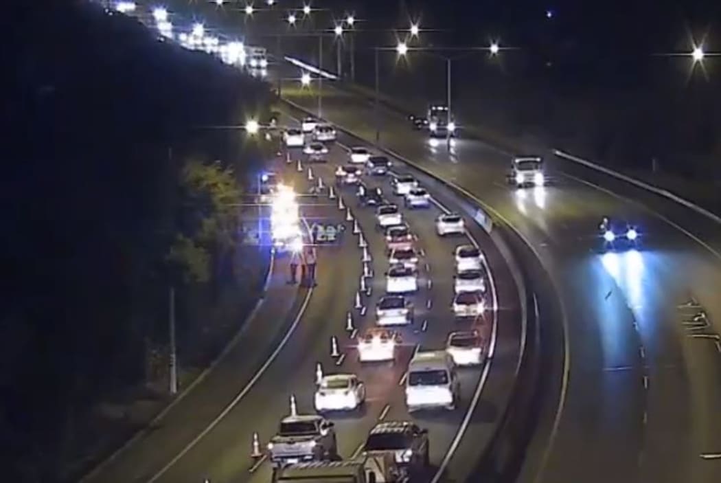 Traffic on the southern motorway SH1 in Auckland