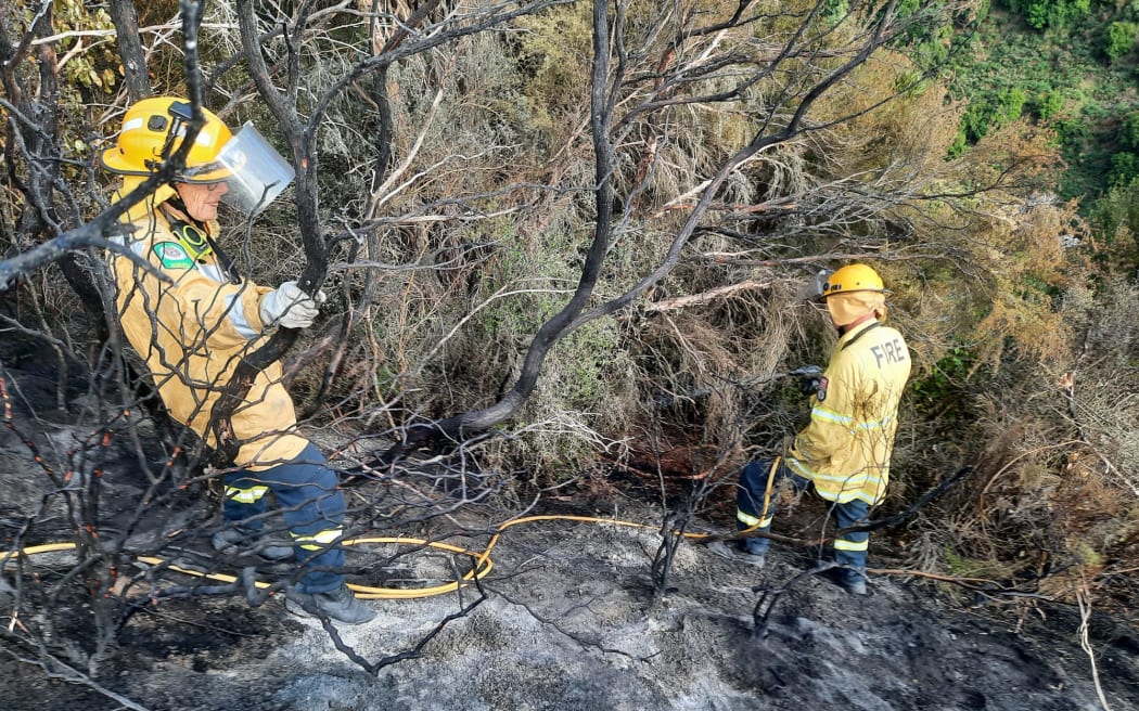 Dozens of firefighters remain at the site of a scrub fire on Lewis Pass Road in Canterbury, working to extinguish the blaze that forced evacuations yesterday. 

Fire and Emergency (FENZ) said reports of the Island Hills fire on State Highway 7 first came in at 2.30pm on Saturday.