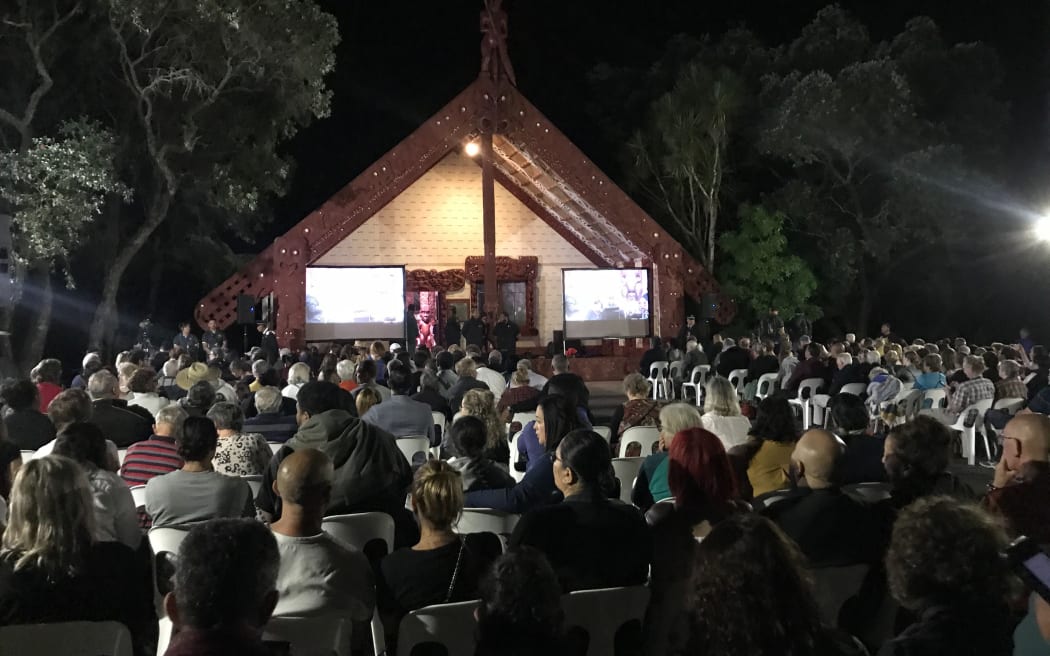 Prime Minister Jacinda Ardern, MPs and dignitaries have arrived and entered onto Te Whare Rūnanga.