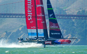 Team NZ at the 2013 America's Cup final races in San Francisco.
