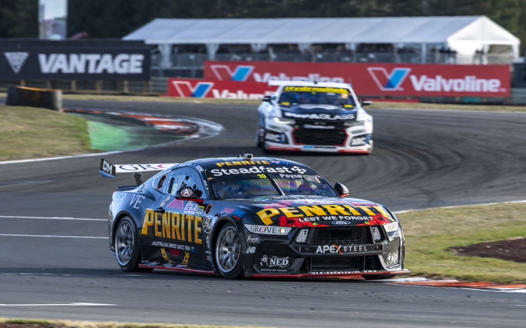 New Zealand driver Matt Payne wins the Jason Richards Trophy today at the 2025 ITM Taupō Super440, Event 02 of the Repco Supercars Championship, Taupō International Motorsport Park, Taupō, , New Zealand. 13 Apr, 2025.