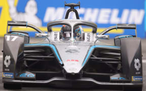24th July 2021; Excel Circuit, Docklands, London, England; Formula E London E Prix; Nyck de Vries of Netherlands driving for (17) Mercedes-EQ during Race 1 event