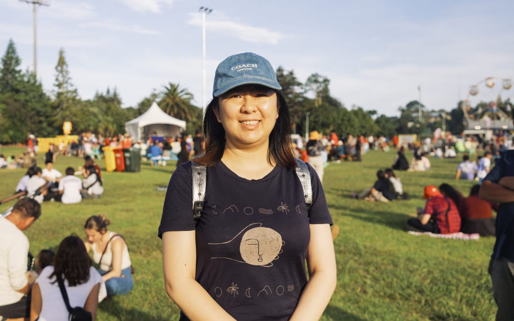 Xin Sun is attending the festival for the third time and particularly likes the giant moa lantern.
