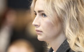 Sophie Brown gives her victim impact statement at the sentencing of Danny and Roberto Jazz in the Christchurch District Court, 24 August 2023.